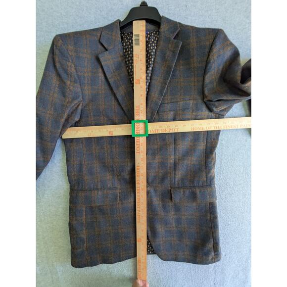 Alan Flusser Sport Coat Blazer Mens M Plaid Floral Lined Two-Button Suit Jacket - Picture 8 of 12